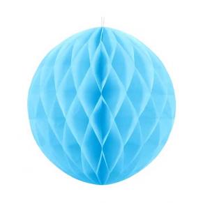 Kugla papirnata honeycomb sky blue