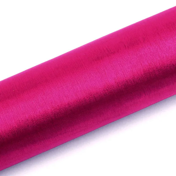 UKRASNA DEKORACIJA U ROLI 16cm x 9 met. ORGANZA  - Ukrasna dekoracija u roli dark pink