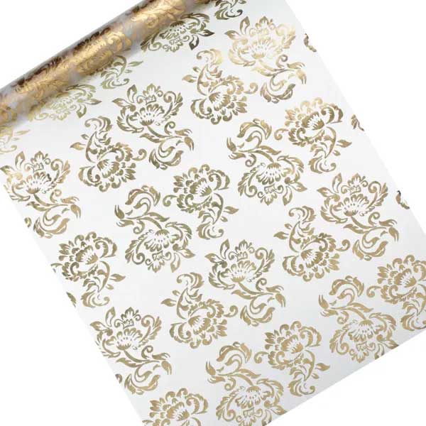 UKRASNA DEKORACIJA 36cm x 9 met. ORGANZA PRINTED - Ukrasna dekoracija white