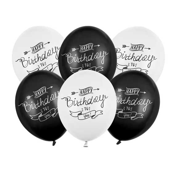 BALONI "18. ROĐENDAN" MIX 6/1 fi 30 cm PARTYDECO - Baloni 18. rođendan pastel