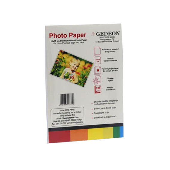 FOTO PAPIR 13x18 cm 260 gr. 50/1 GLOSSY GEDEON