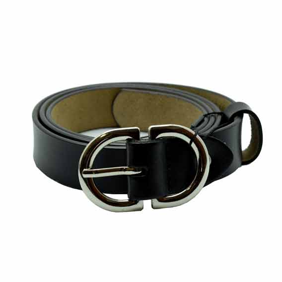 REMEN KOŽNI ŽENSKI 2,5 cm "VALENTINI" K.S.AL-003 - Crni