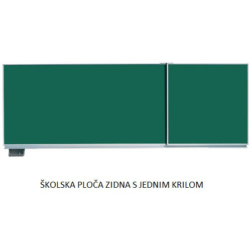 ŠKOLSKA PLOČA ZIDNA S 1 PREKL. 240x120 cm