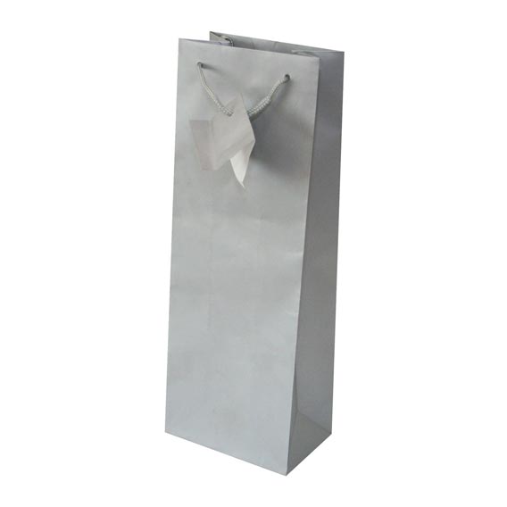 VREĆICA ZA BOCU 13x36x8,5 cm JEDNOBOJNA MAT - Srebrna