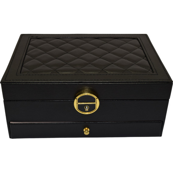 KUTIJA ZA NAKIT  23x18x9,8 cm S.AL.001 art. 31579 - Crna