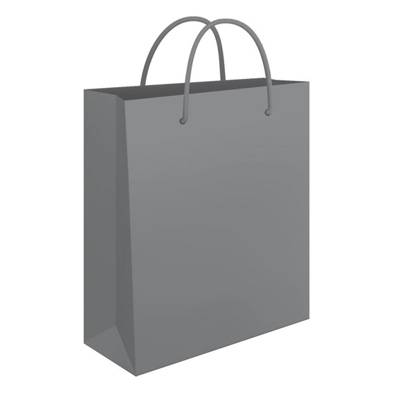 VREĆICA UKRASNA 34x39 cm JEDNOBOJNA PLAST. SJAJNA - Srebrna