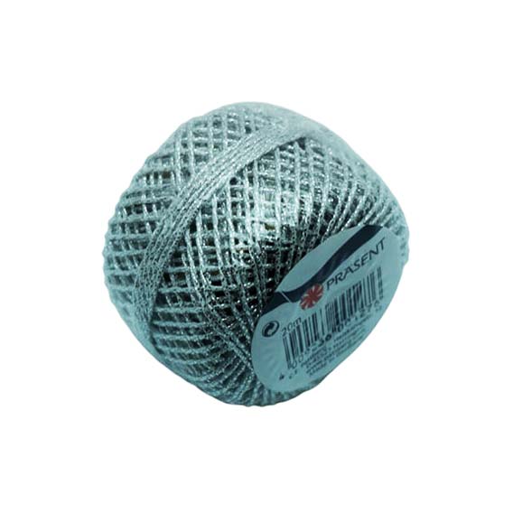 UKRASNI KONAC METALIC 2 mm x 20 met. PRASENT - Srebrni