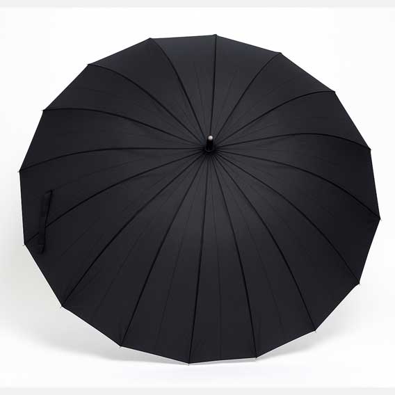 KIŠOBRAN SA ZAOBLJENOM DRŠKOM VELIKI art.6088 - Kišobran crni