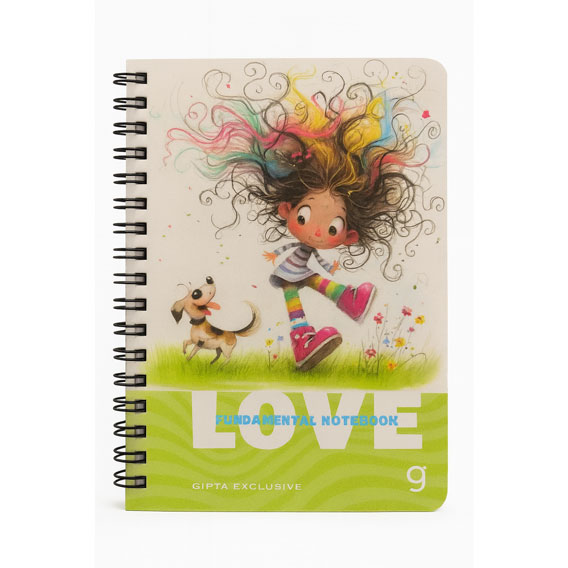 BLOKIĆ SPIRALNI 11X14,5 cm LOVE art. 7757 - Blokić LOVE motiv 1 