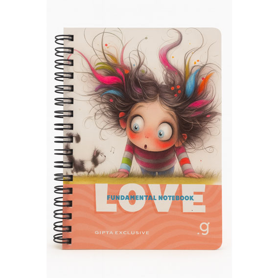 BLOKIĆ SPIRALNI 11X14,5 cm LOVE art. 7757 - Blokić LOVE motiv 3