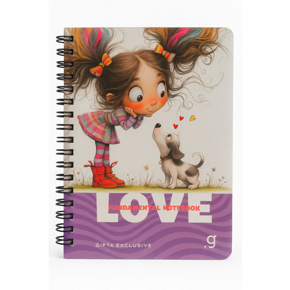 BLOKIĆ SPIRALNI 11X14,5 cm LOVE art. 7757 - Blokić LOVE motiv 4 