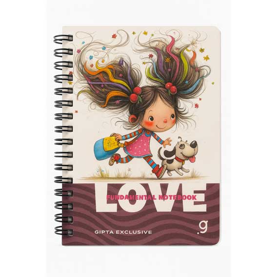 BLOKIĆ SPIRALNI 11X14,5 cm LOVE art. 7757 - Blokić LOVE motiv 7