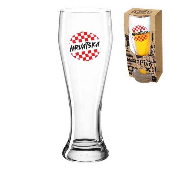 POKLON ČAŠA ZA PIVO S TISKOM "HRVATSKA" 500ml