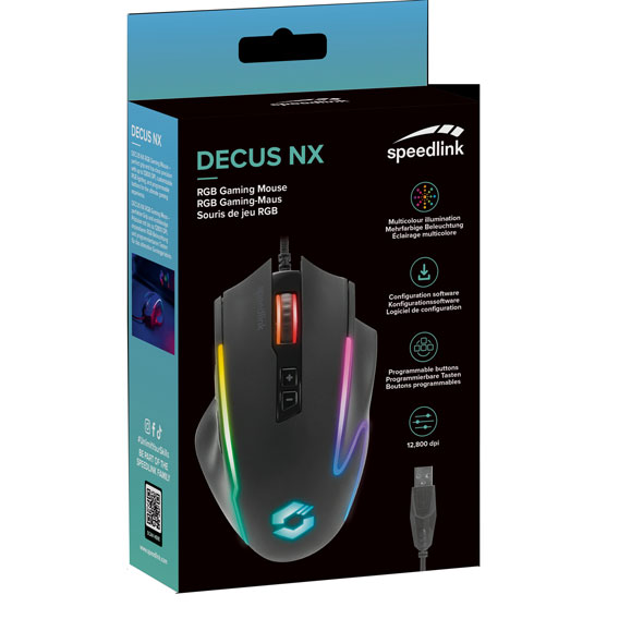 MIŠ OPTIČKI SPEEDLINK DECUS NX 12,800dpi USB 2.0