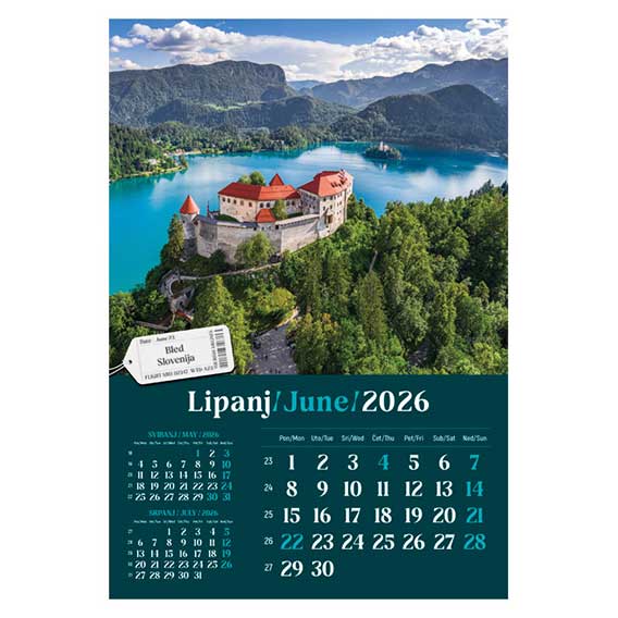 KALENDAR "PUTUJEM EUROPOM" 13 lista SPIRALA