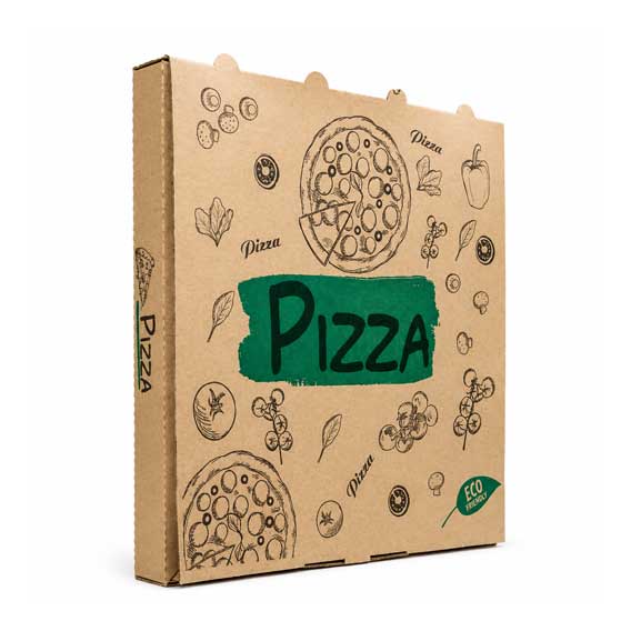 KUTIJA ZA PIZZU 33x33x3,5cm SREDNJA EKO KARTON