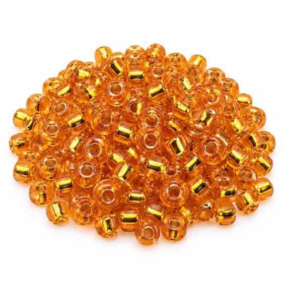 PERLE STAKLENE ROCAILLES 2-3mm art.1353 - Perle staklene narančasta