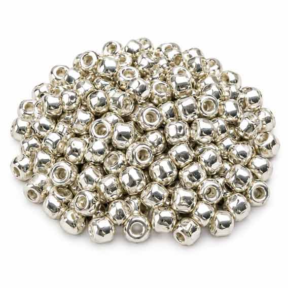 PERLE STAKLENE ROCAILLES 2-3mm art.1353 - Perle staklene srebrne